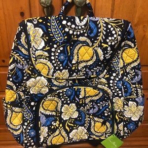 Vera Bradley Double ZIP Backpack Ellie Blue